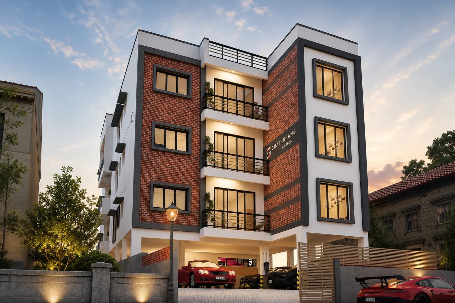 Completed residential apartment project by Chathurang Homes